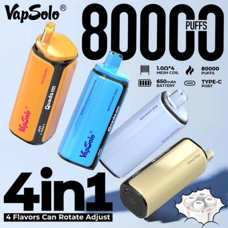 Кликните для увеличения изображения Vapsolo Quads 80K – 80000 затяжек, изображение 4