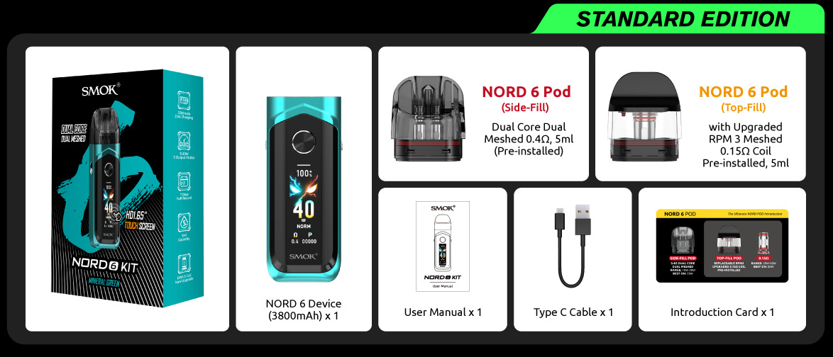 SMOK Nord 6 POD kit, изображение 2