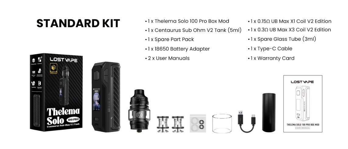 Lost Vape Thelema Solo 100 Pro, изображение 3